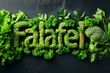 Schriftzugdesign des Textes „Falafel“