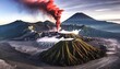 Volcano Mount Bromo volcano in Indonesia