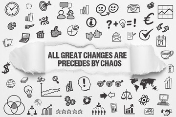 Canvas Print - All great changes are preceded by chaos	