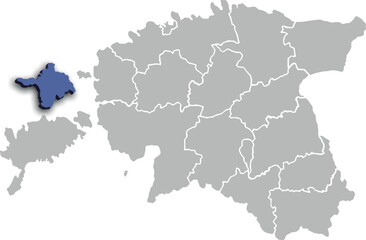  Hiiumaa COUNTY OR DEPARTMENT MAP STATE OF ESTONIA 3D ISOMETRIC MAP