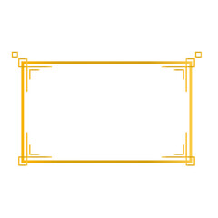  Rectangle gold frame blank empty border decoration flat illustration vector