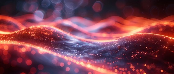 Aufkleber - 3D rendering of data technology abstract futuristic illustration. Low poly shape with connecting dots and lines on a dark background. Data visualization using big data.