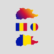 Andorra 1866 national flag and vectors set....