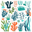 coral and seaweed clipart which is very cute and simple