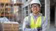 © willian - Smiling Asian Male Construction Worker in Safety Gear