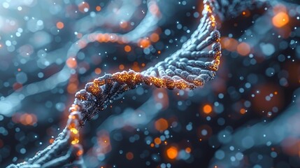Aufkleber - Human Biology and pharmaceutical technology on laboratory background. Genetic research and biotech science concept.