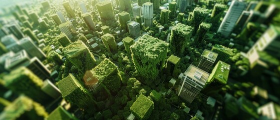 Poster - An image of a green planet earth covered with a grassy skyline. Powered by a renewable source of electricity, the image combines an environmentally friendly technology approach with a sustainable