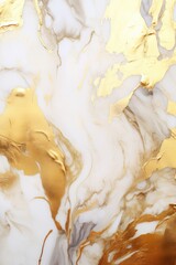 Poster - Detailed shot of marble surface with gold paint, perfect for luxury design projects
