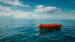 © Pillow Productions - One unmanned lifeboat drifts in the serene expanse of a sunlit ocean