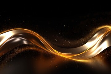 Elegant gold wave design suitable for luxury and modern concepts