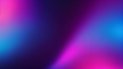 Poster - Blurred color gradient purple pink blue grainy color gradient background dark abstract backdrop banner poster card wallpaper website header design