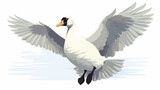 Fototapeta Pokój dzieciecy - Goose. wings. Bird. Pets. animal. flat  flat vector