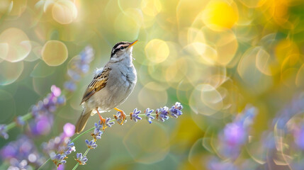 Wall Mural - Whimsical Perch: The Cheerful Avian