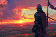 Knightant conqueror heavy armor graffiti sunset armies