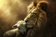 The lion and the lamb carry symbolic significance within Judaism