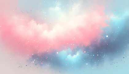 Wall Mural - Vibrant Pink and Blue Abstract Background with Colorful Particles