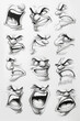 Expressive Faces: Diverse Human Sketches in 4K Showing Laughter, Anger, Smiles, Frowns, Doubt, Confidence, Fear, Serenity, Mockery, Aggression, and Satisfaction