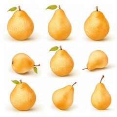 Wall Mural - Chinese pear isolated on white background