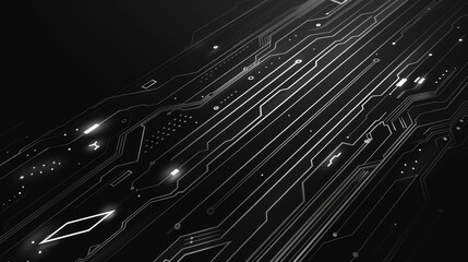 Abstract futuristic circuit board background. High computer, technology processor banner, AI