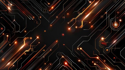 Wall Mural - Abstract futuristic circuit board background. High computer, technology processor banner, AI