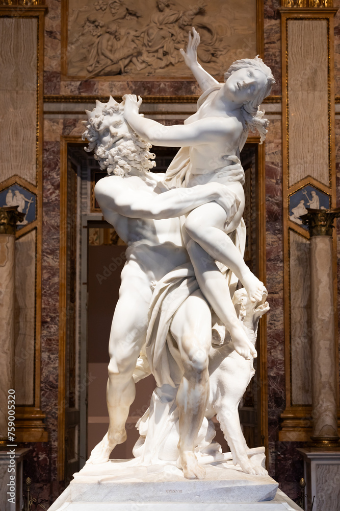 Foto de Stock Rome, Italy - Borghese Gallery - The rape of Proserpina ...