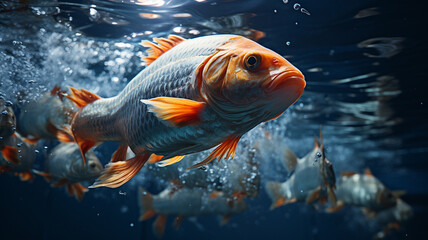 Wall Mural - Fish in the water.