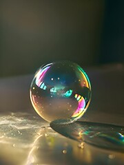 Poster - a glass ball sitting on top of a table