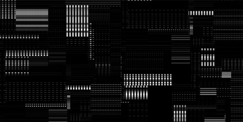 Poster - Glitch Overlay Texture. Glitched Lines Noise. No Signal. Retro Abstract Hud Glitch VHS Effect Design. Vector Illustration.