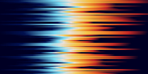 Poster - Digital Data Flow Gradient Lines Vector Background. Big Data Technology Lines. High Speed Light Trails. Information Flow in Virtual Reality Cyberspace. Vector Illustration.
