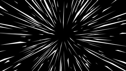 Fototapete - Abstract Comic Book Flash Explosion Blast Radial Lines. Comic Radial Speed Lines. Graphic Explosion with Speed Lines. Hyper Space Warp Jump Teleport Effect. Quick Zoom Effect. VFX Vector Illustration.
