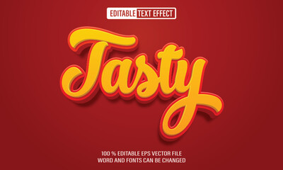 Poster - Editable 3d text style effect - Tasty  text effect Template	