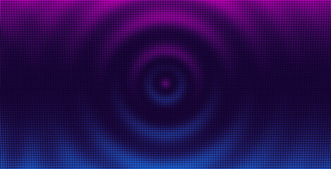 Aufkleber - 3D Wavy Digital Particles Ripple Background. Digital Ripple Effect. Particles Vector Illustration. 3D Grid Surface.