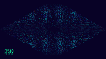 Poster - Digital Eye. Data Network Cyber Security Technology. Internet Secure Surveillance Identification. Digital Circuit Board Eyeball Safety Scanner Concept. Vector Illustration.