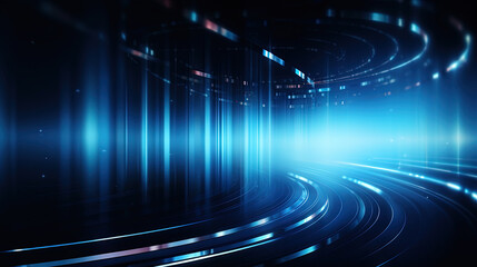 Aufkleber - Vibrant abstract background with glowing neon lines and futuristic design.