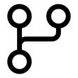 © Simple Glyphs - Code branch icon in outline style. Simple git development symbol vector illustration — pixel-perfect icon.