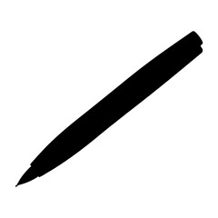 Pen silhouette simple pen silhouette design on a white background and vector illustration