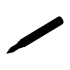 Pen silhouette simple pen silhouette design on a white background and vector illustration