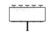 © Athena  - blank horizontal billboard with lighting and stand, outdoor billboard isolated on a transparent background