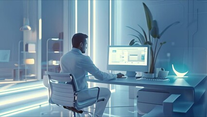Diverse team of young professionals is working in modern business company. Working day of an office worker. Business, consulting, and technology.