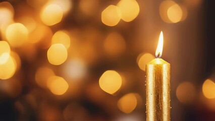 Aufkleber - A simple yet elegant image of a lit candle on a table. Perfect for adding warmth and ambiance to any project.