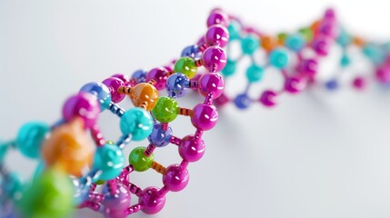 Sticker - 3D rendering human DNA structure model