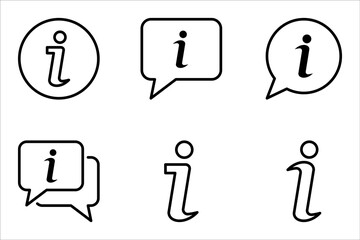 Fototapete - information sign icon set, information sign icon set in trendy flat style, vector illustration on white backgrond