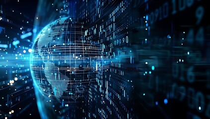 3d rendering of blockchain on technology background