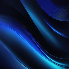 Poster - abstract blue background with some smooth lines in it 