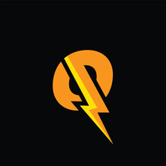 Poster - Letter Q bolt logo