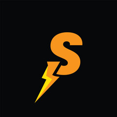 Poster - Letter S bolt logo