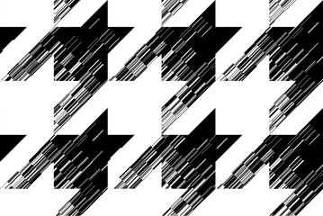 Poster - Hounds-tooth halftone grunge pattern. Dissolive effect. Vector seamless pattern