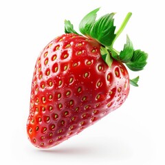 Wall Mural - Strawberry flying, Isolated on a white background