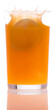 one glass of fresh orange juice on transparent Background