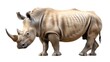 huge rhino animal isolated on white background AI generated image
